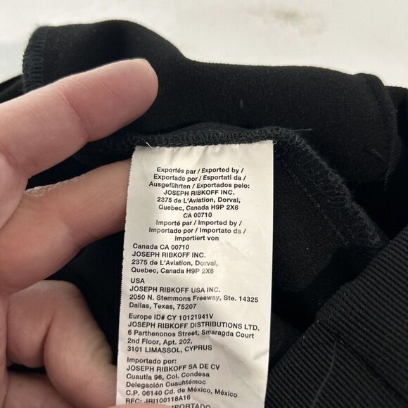 Joseph Ribkoff Pull On Stretch Pants Women's 6 Black Ribbed Ponte - Picture 11 of 11